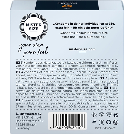 Herr Größe 57 (3er Pack) - natürlich 57 cm