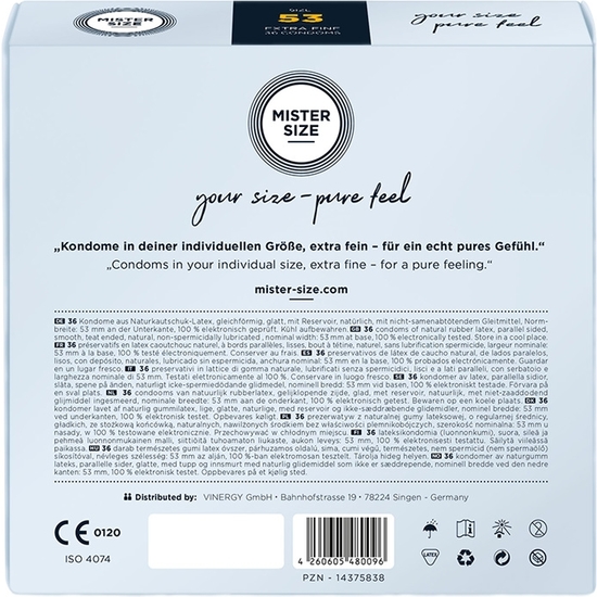 Herr Größe 53 (36er Pack) - extra Fino, 53mm