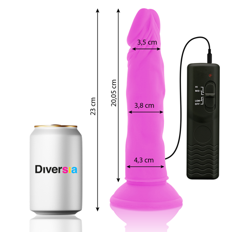 FlexiVibe - Vibratorischer Dildo 23cm - Lila