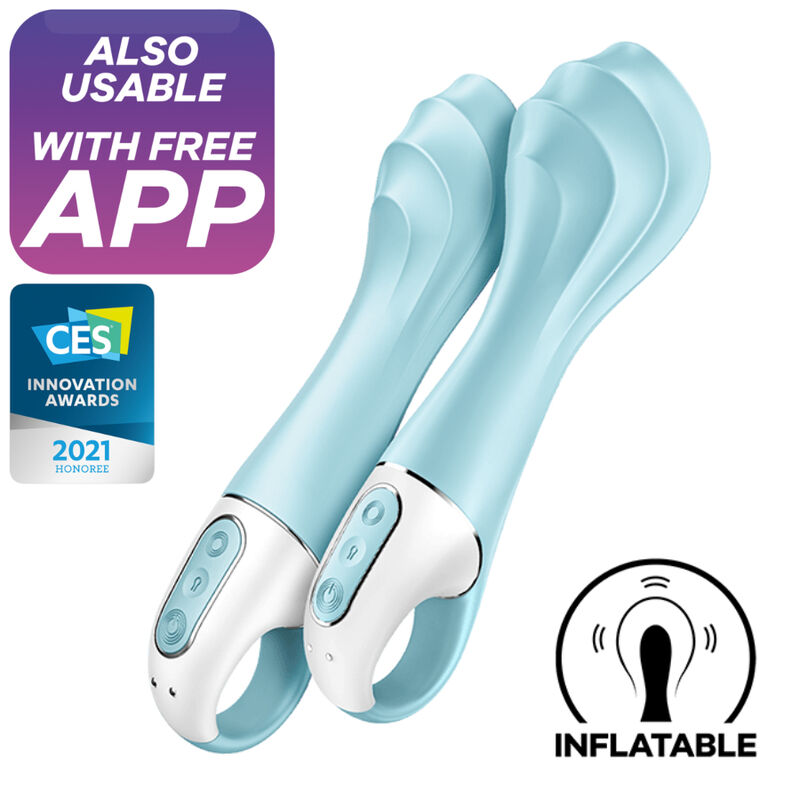 Aufblasbarer Vibrator Satisfyer Air Pump G Punkt Blau