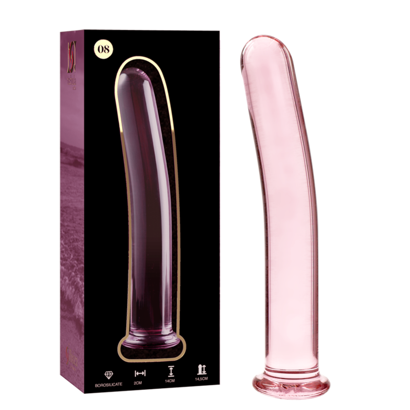 Dildo aus rosa Nebula-Glas