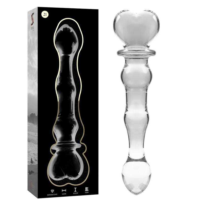 Kristallklarer Borosilikat-Nebeldildo - Transparent
