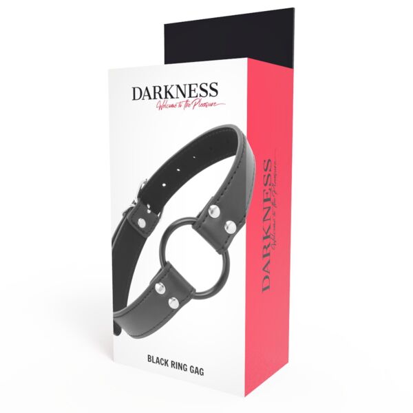 Ringknebel Darkness Gag with Ring mit Ring und Lederriemen
