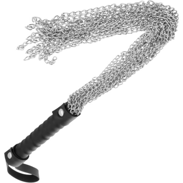 Schwarze Bondage-Peitsche Darkness mit festem Griff