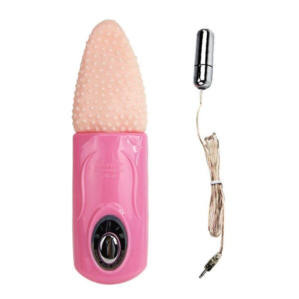 Zungenvibrator Baile, flexibles Toy in Zungenform mit erhabenen Noppen