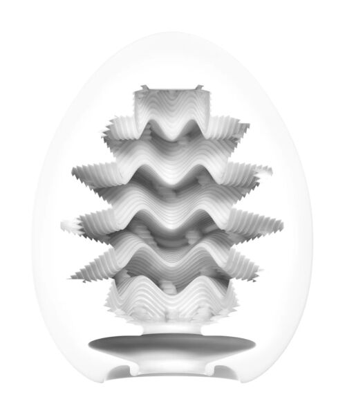 Masturbator Tenga EGG Wavy, Ei aus TPE mit welliger Innenstruktur