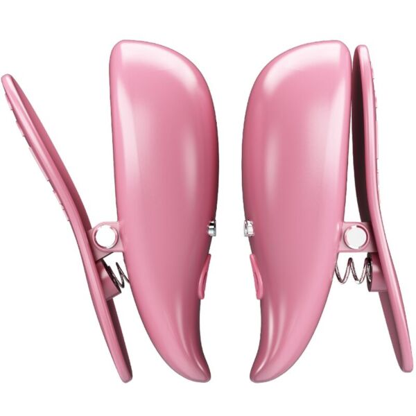 Rosafarbene vibrierende Nippelklemmen Pretty Love BI-300036W mit Fernbedienung