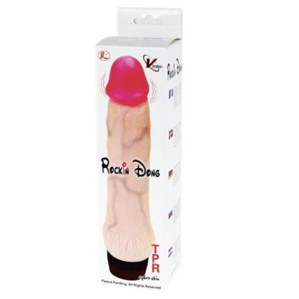 Realistischer Dildo mit Vibration Baile Rocking Dong III, mit deutlich ausgeprägten Adern