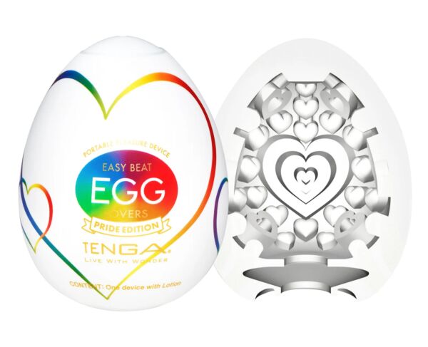 Masturbator Tenga Egg Lovers Pride Edition in Eiform, mit Hülle