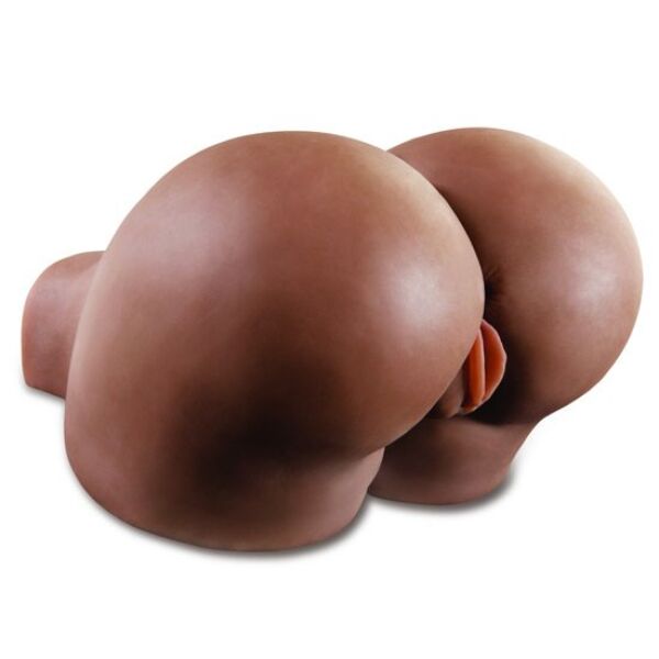 Torso-Masturbator Pipedream Extreme Toyz Fuck Me Silly, dunkle Hautfarbe, mit Vagina und Po