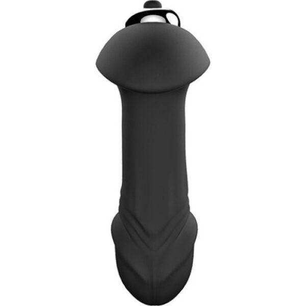 Analplug S Pleasures Butt Plug Twist in Schwarz, mit silberfarbenem Bullet-Vibrator