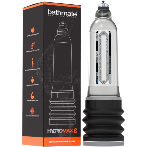 Transparente Penispumpe Bathmate HydroMax 8