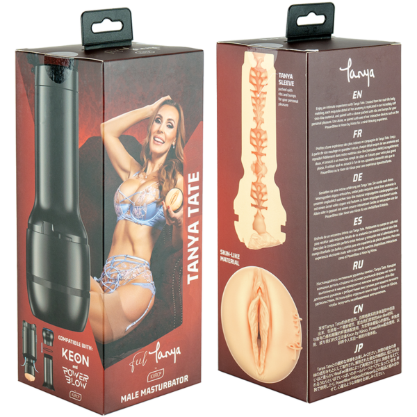 Kiiroo Feel Tanya Tate Masturbator mit Gehäuse und sichtbarer geformter Öffnung