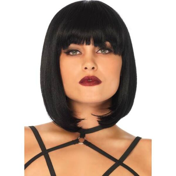 Schwarze Leg Avenue Perücke Bob Natural Schwarz mit klassischem Bob-Schnitt