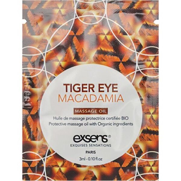 Massageöl Exsens Tiger Eye Macadamia als 3 ml Einzelportion