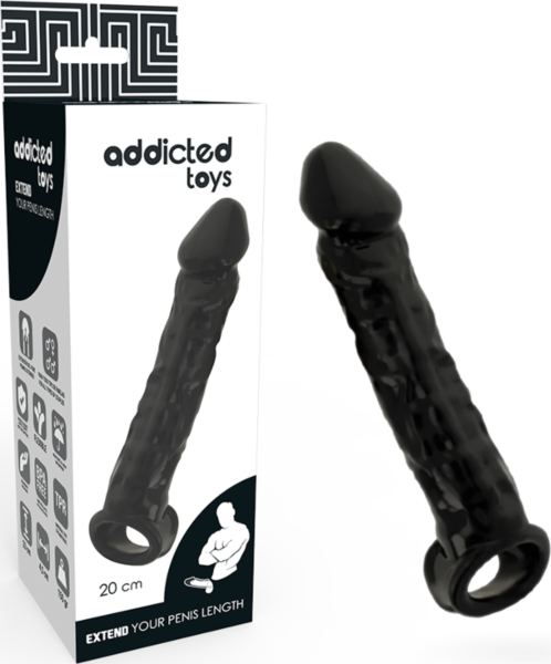 Penishülle Addicted Toys Dong Extension mit Hodenring