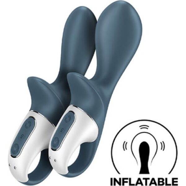 Anal-Vibrator Satisfyer Air Pump Booty 2 in Anthrazit, mit Fuß und Haltering