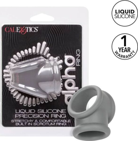 Penisring CalExotics Alpha Precision Ring in Grau mit zwei verbundenen Ringen