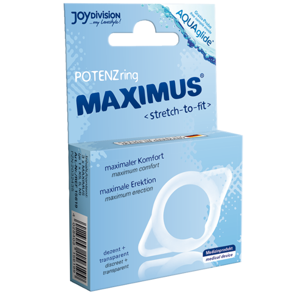 Set aus drei transparenten Penisringen JOYDIVISION Maximus in den Größen XS, S und M