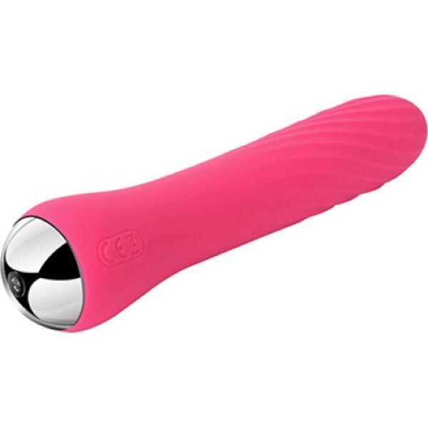 SVAKOM Anya Vibrator in der Farbe Plum Red, flexibel und mit geriffeltem Schaft