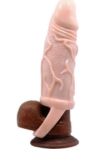 Penishülle Baile For Him 13,5 cm in Hautfarbe, mit Ring für die Hoden