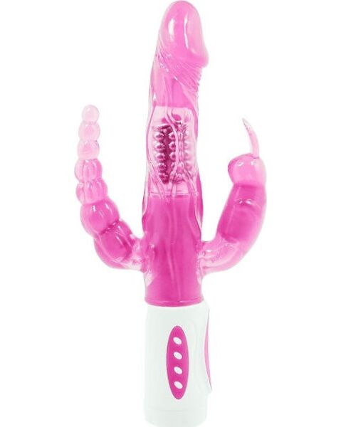 Baile Pretty Bunny Vibrator mit rotierendem Aufsatz und Stimulatoren für Klitoris und Analbereich