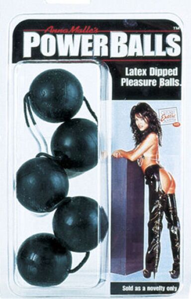 CalExotics Power Balls, fünf schwarze Liebeskugeln an einer Schnur