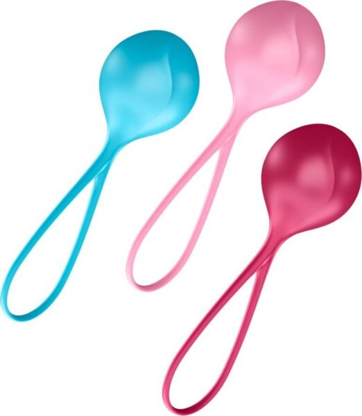 Satisfyer Loveballs Training Set 3 aus Silikon, Kegel-Liebeskugeln