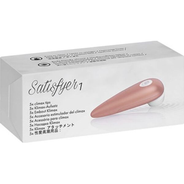 Fünf weiße Silikon-Aufsätze Satisfyer Number One Ersatzaufsätze