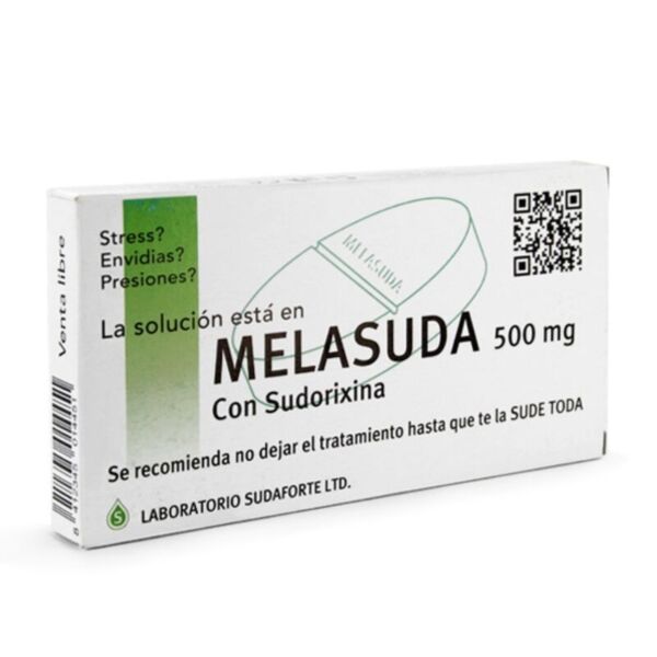 Bonbon-Schachtel Melasuda 500 mg von Diablo Picante in Medikamentenschachtel-Optik