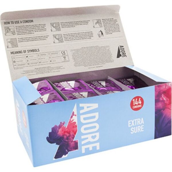 Pasante Adore Extra Sure Kondome in quadratischen Einzelverpackungen