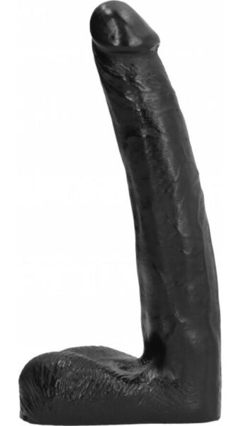 Realistischer Dildo All Black AB04 Luis mit texturierter Oberfläche