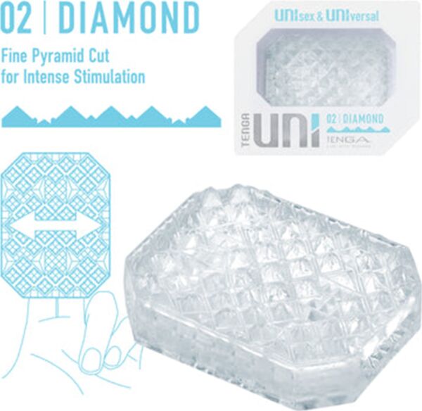 Unisex-Masturbator Tenga UNI Diamond mit Pyramidenprofil