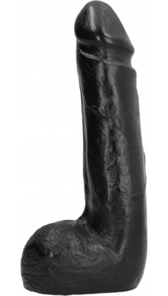 Schwarzer Dildo All Black 20 cm mit semirealistischer Optik