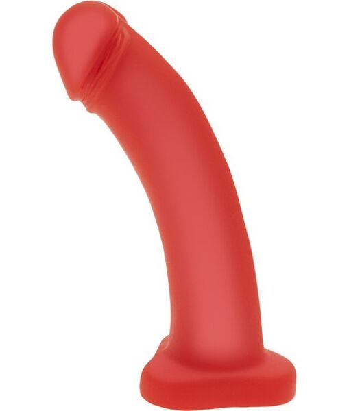 Semi-realistischer Dildo S Pleasures Semirealist in Rot, mit gebogenem Schaft und betonter Eichel