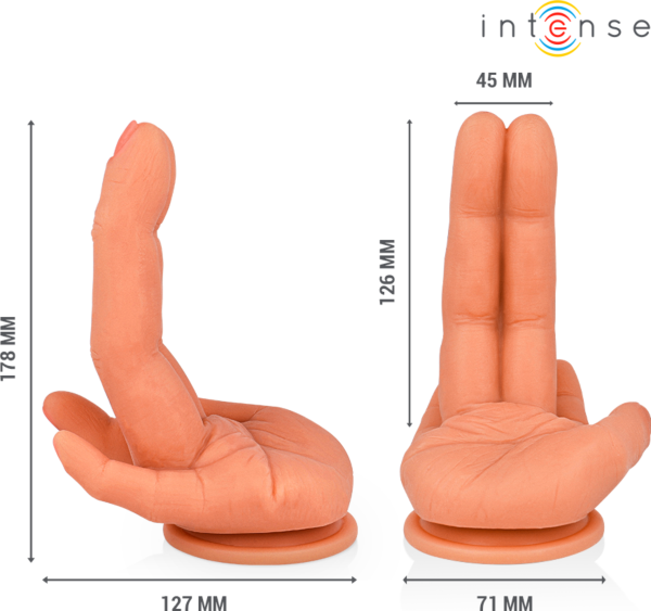 G-Punkt-Dildo Intense Leela in Handform mit Saugnapf an der Basis