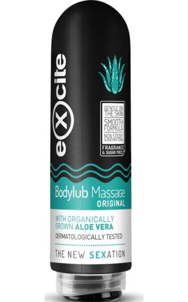Flasche Excite Bodylub Aloe Vera Massagegel mit 200 ml