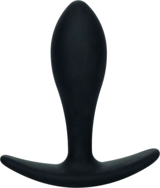 Schwarzer Analplug CalExotics Boundless Teardrop in Tropfenform mit Griff an der Basis