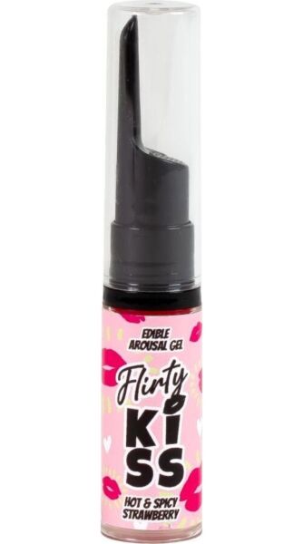 Essbare Oralsex-Gele Secret Play Flirty Kiss, Set mit Erdbeere (Wärme) und Minze (Kühle)