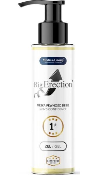 Verpackung des Intimgels BigErection Gel 150 ml von Medica Group