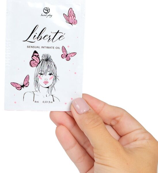 Einzeldosis-Sachet des feuchtigkeitsspendenden Intimöls Secret Play Liberté