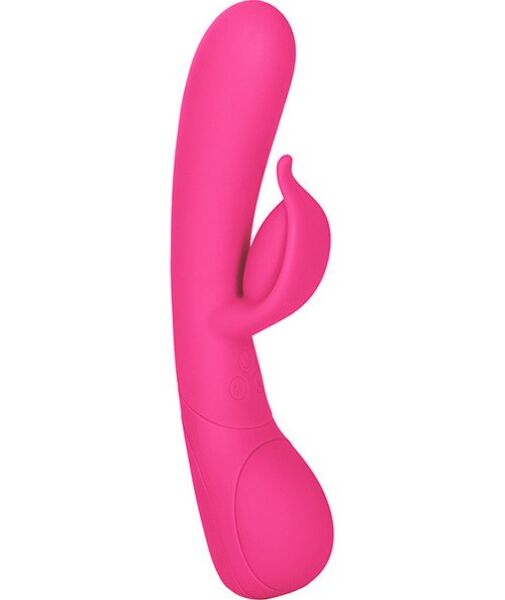 Rabbit-Vibrator Calexotics Impress Dove in Rosa mit Schaft und Klitorisstimulator