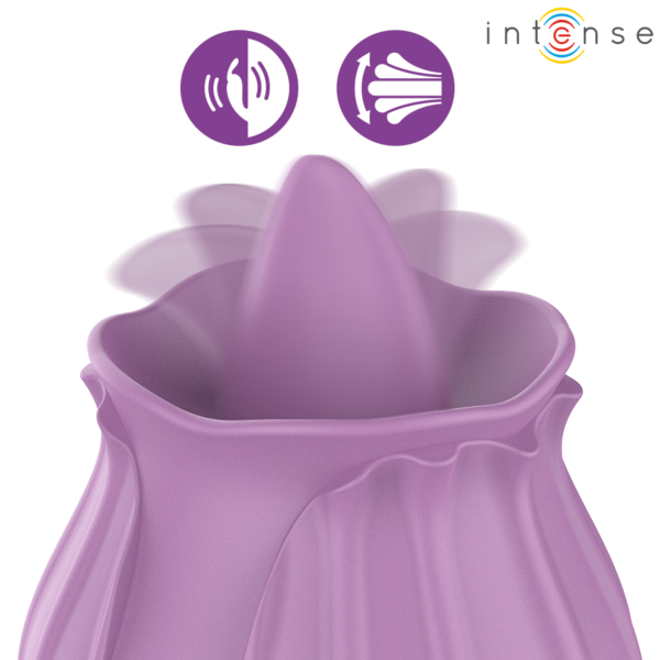 Intense Rosen-Vibrator, Klitoris-Vibrator in Rosenform mit runder Spitze