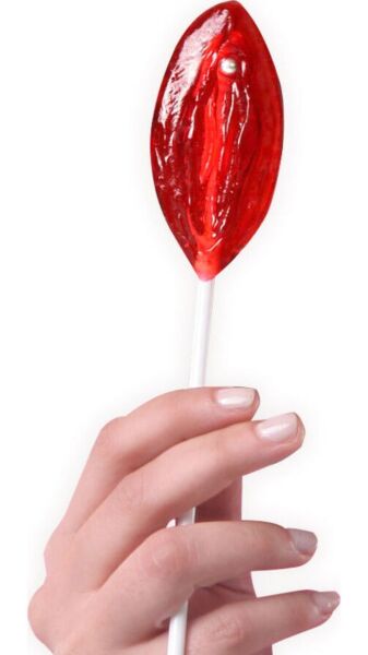 Lutscher Secret Play Vulva Gominola Fresa in Vulvaform