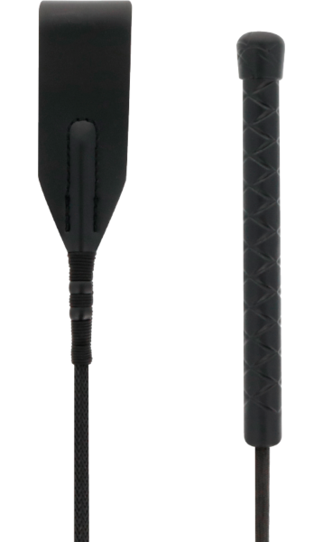 Reitgerte Darkness, 45 cm, mit Spitze aus feinem Leder
