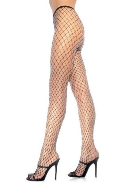 Netzstrumpfhose Leg Avenue Xena Diamond Tights in Schwarz mit grobem Rautennetz