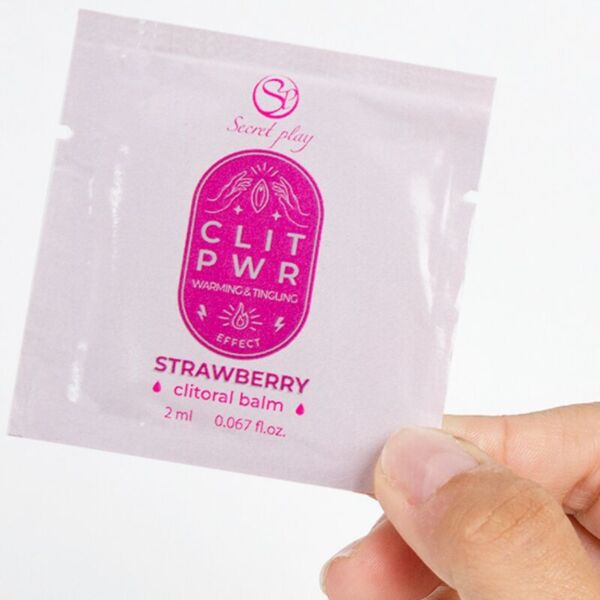 Einzeldosis-Sachet mit 2 ml Klitoris-Balsam Secret Play Clit Pwr Erdbeere