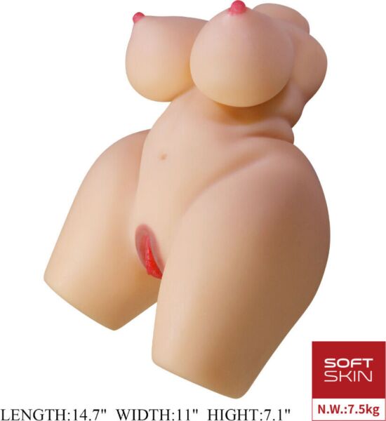 Torso-Masturbator Crazy Bull Grace mit vaginalem und analem Eingang