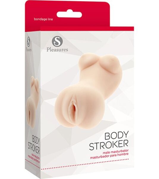 Masturbator S Pleasures Body Stroker, röhrenförmig, in der Farbe Vanille