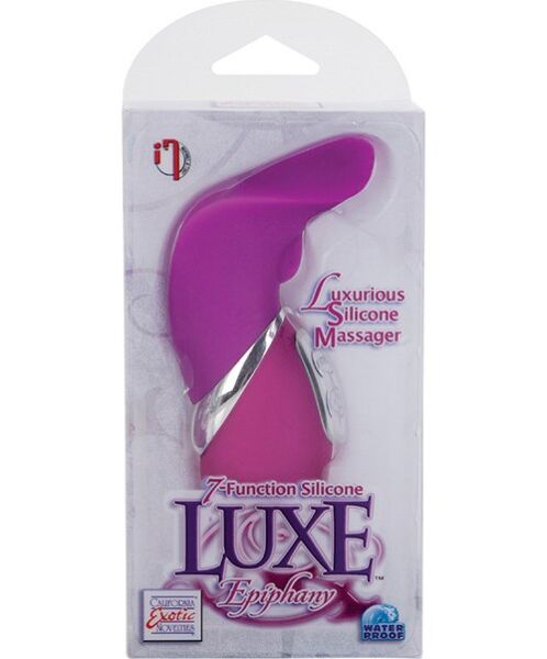 Mini-Vibrator Calexotics Luxe Epiphany in Rosa mit flachem, leicht gewelltem Kopf